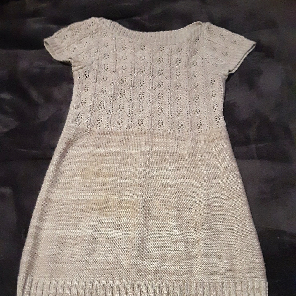 Short sleeve sweater dress
